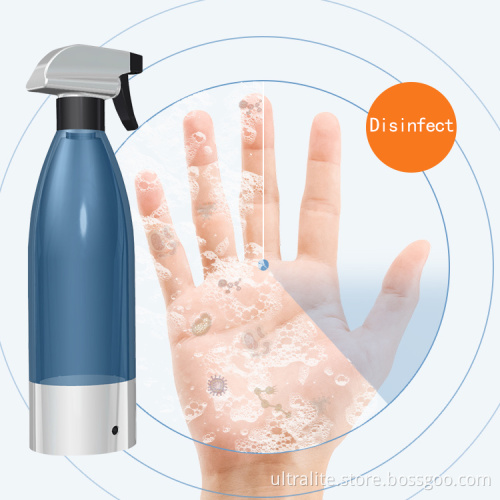 Popular Customized Plastic Reusable Virus Elimination Sterilize Water Spray Bottle